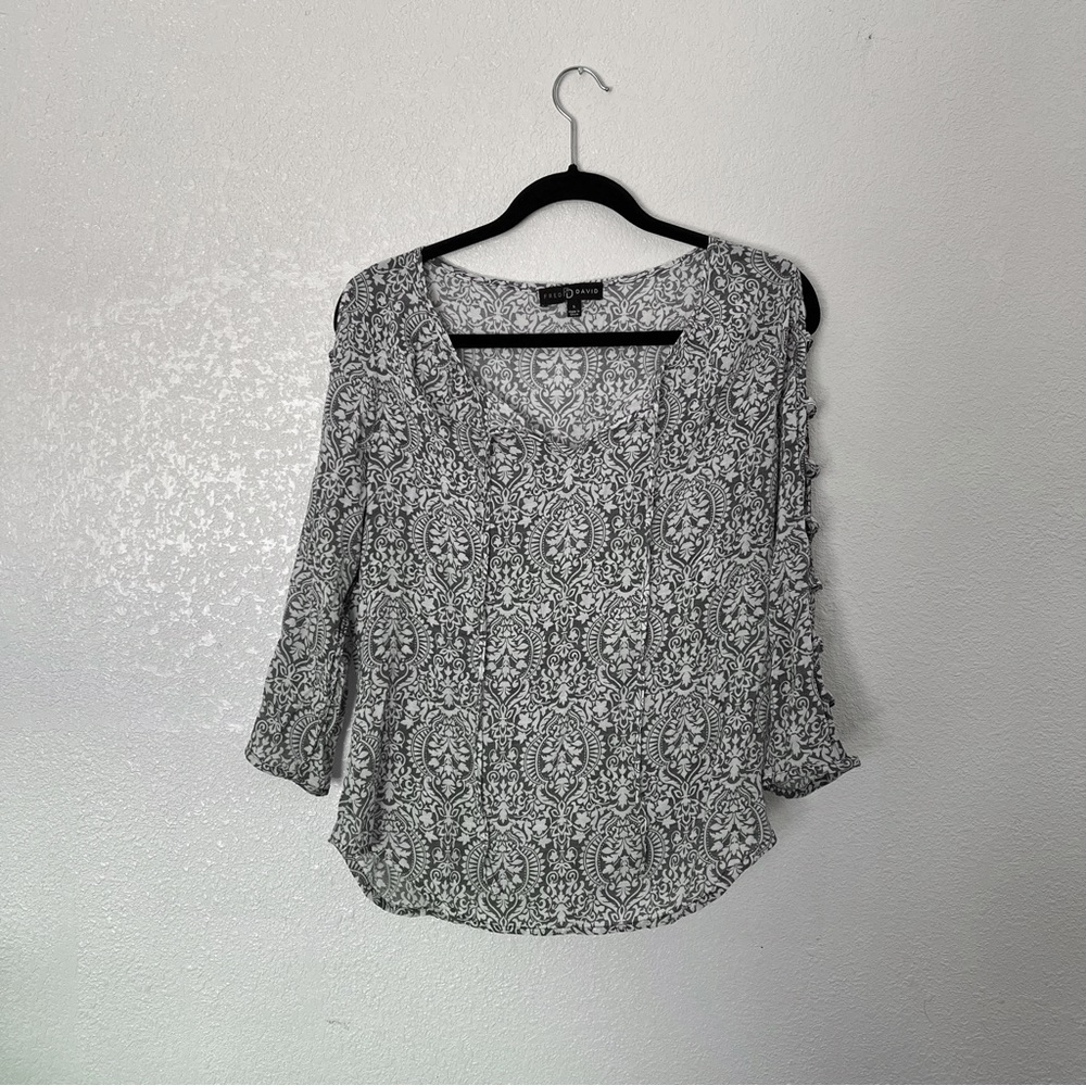 Black and White Blouse